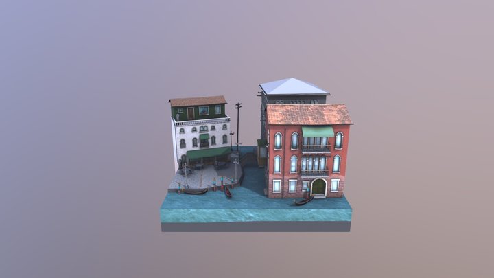 CityScene Venice Lend Van Den Berge 3D Model