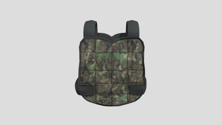 Simple Tactical Vest for Paintball 3D Model