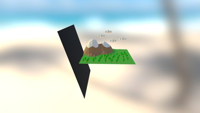 Low-Poly Landscape 3D Model