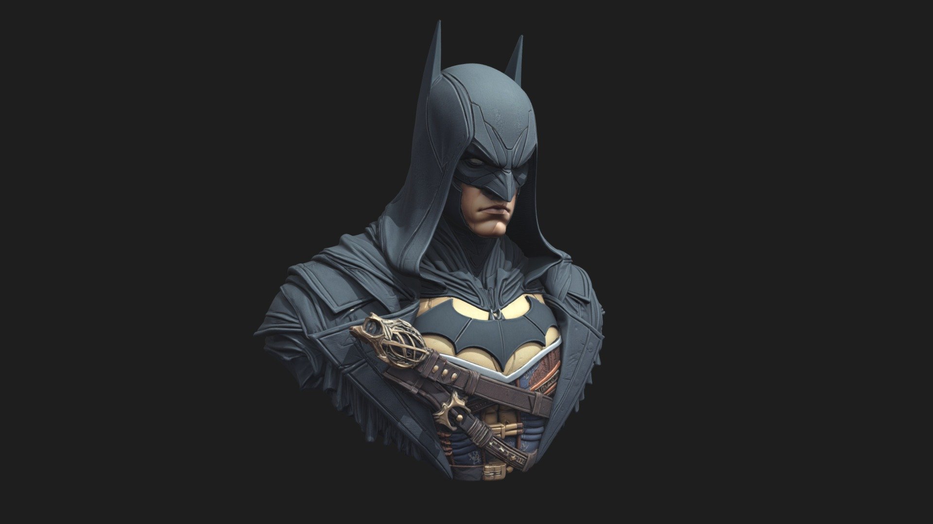 Batman Steam punk Assassin Bust - 3D model by Ahmed Ragab (@Ahmed ...