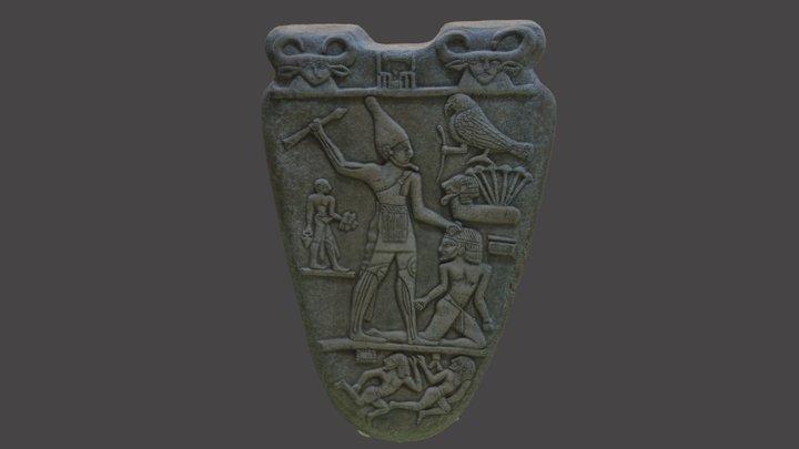 Paleta de Narmer (reproducción) 3D Model