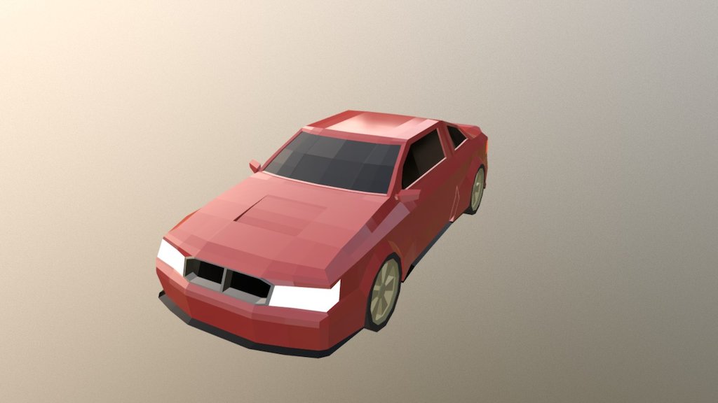 Low-Poly Sports Coupe - 3D model by Hanstra [779c887] - Sketchfab