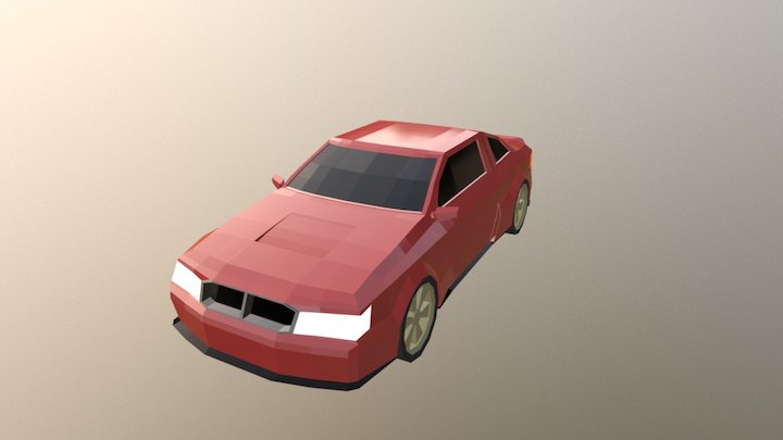 Low-Poly Sports Coupe 3D Model