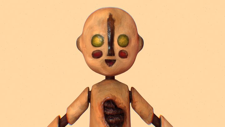 SCP-173 (Not Rigged) 3D Model