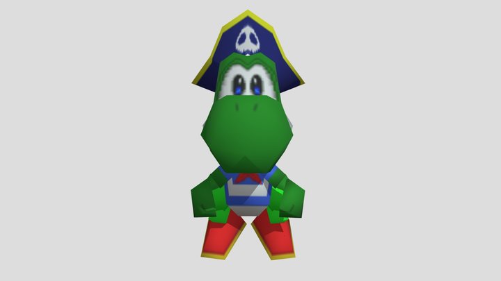 Yoshi (Pirate Land, Low-Poly) – Free 3D Model STL