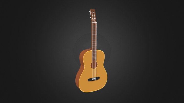 Classical Guitar 3D Model