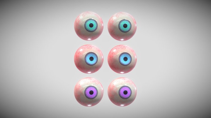 Eyes Stylized Pretty Fantasy Eyeballs Free – Modèle 3D gratuit STL