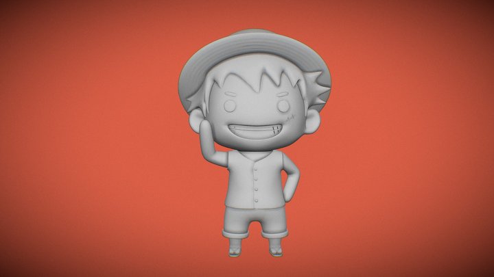 Luffy Chibi - Before Timeskip - One Piece 3D Model
