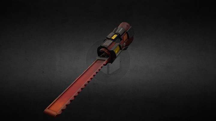 lowpoly saw-hand sci-fi 3D Model