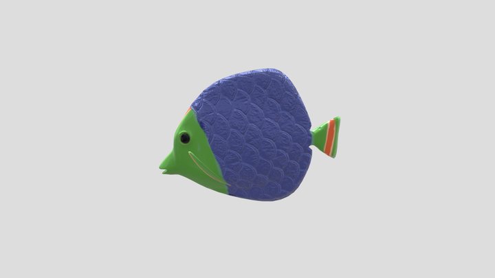 Really poorly textured fish 3D Model