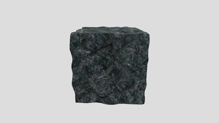 Realistic Minecraft Stone 3D Model