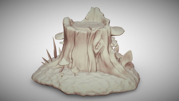 Fantasy stump 3D Model