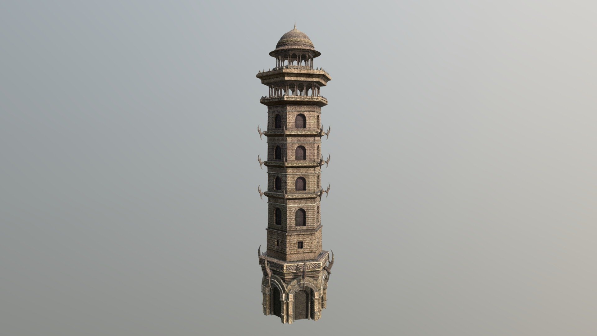 Fantasy Central Asian Style High Tower