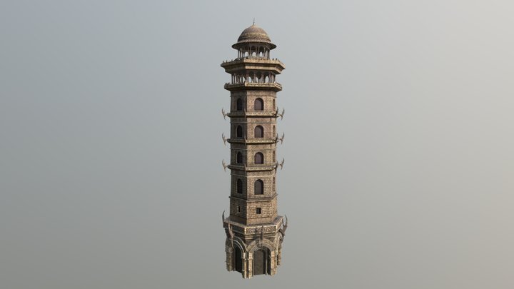 Fantasy Central Asian Style High Tower 3D Model