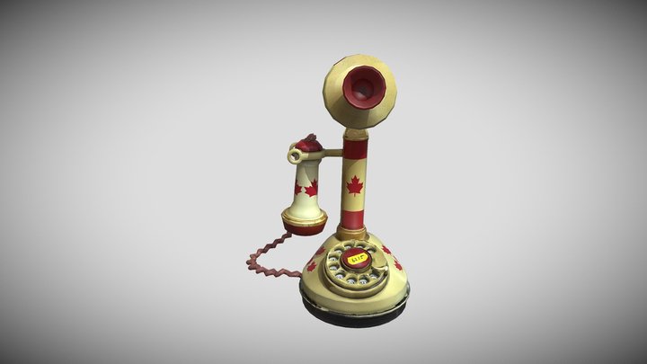 Teléfono Candlestick / Candlestick phone 3D Model