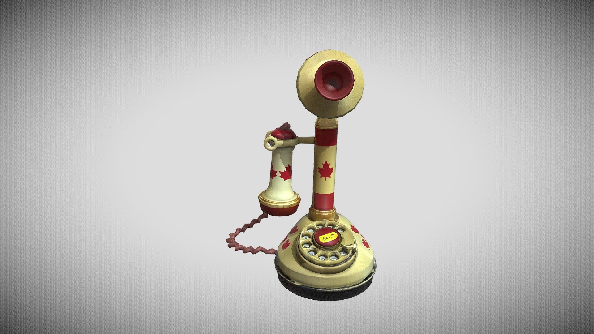Teléfono Candlestick / Candlestick phone 3D model by Museo Mutel (Mutel) [77a6e16] Sketchfab