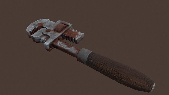 wrench - XYZ school (redone) 3D Model