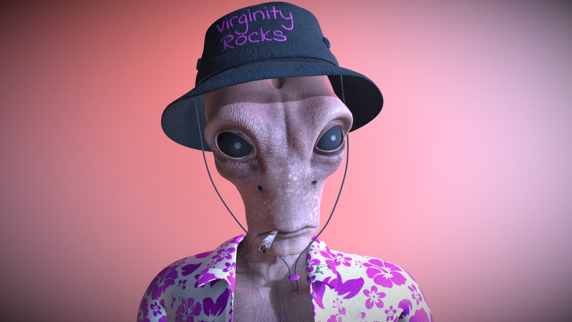 Cool Alien - 3D model by i.am.shishka [77a9d73] - Sketchfab