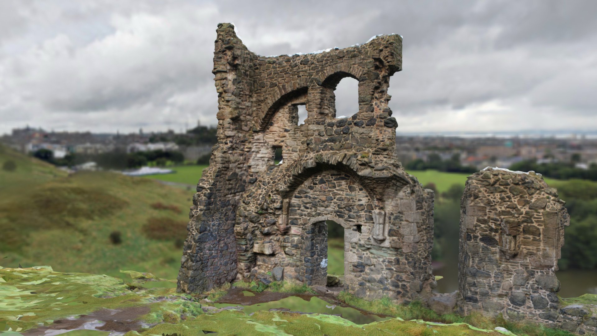 Scotland: Edinburgh, St Anthony's Chapel (ruin)