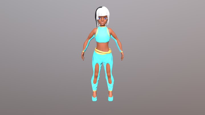 CharaBasicsAnim_A-Pose 3D Model