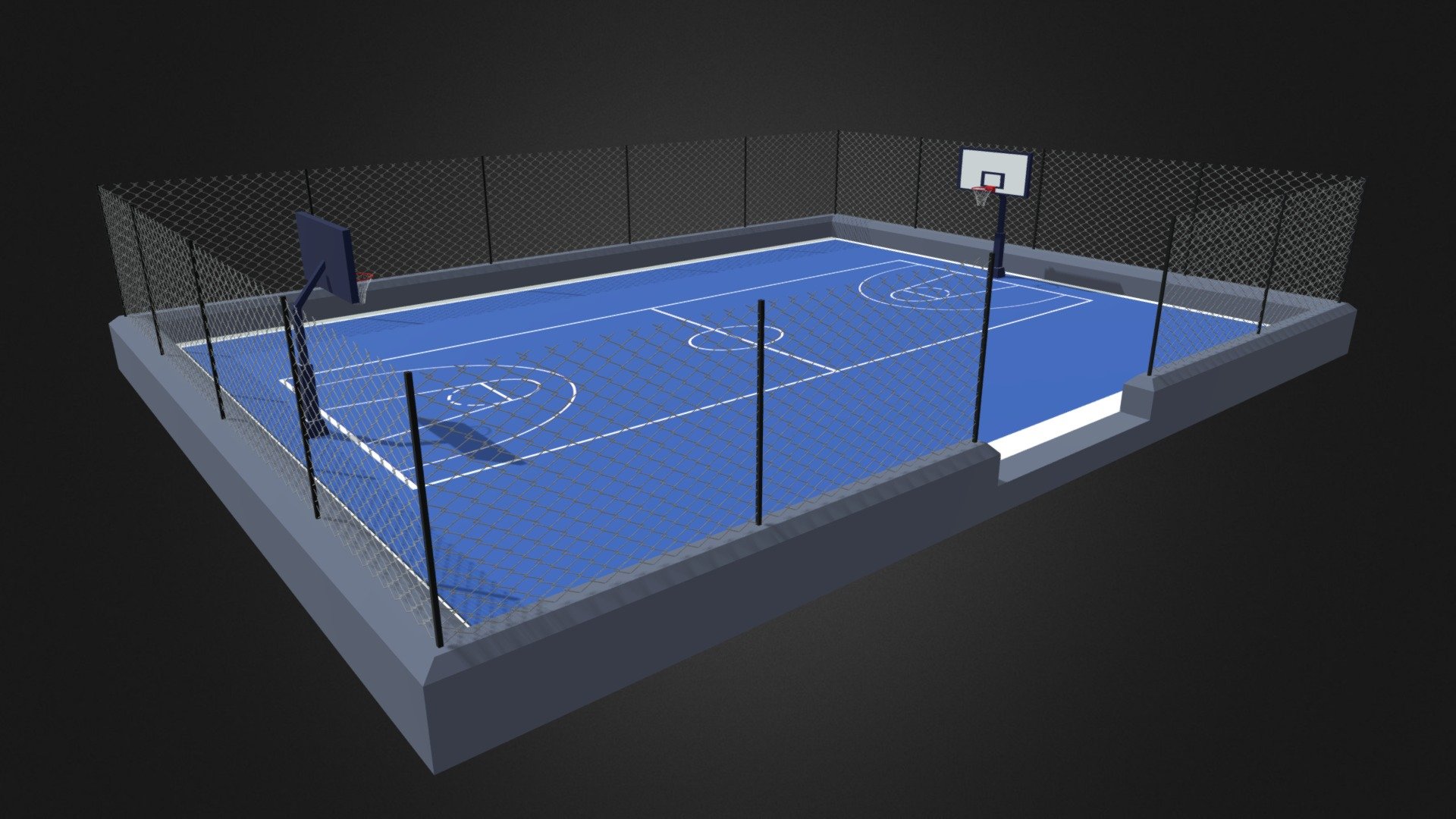 Basketball Court Download Free 3D model by Enzeruk [77af6cb] Sketchfab