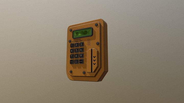 Keypad Codelock Free Game Ready Asset 3D Model