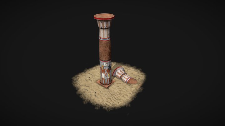 Egyptian column 3D Model