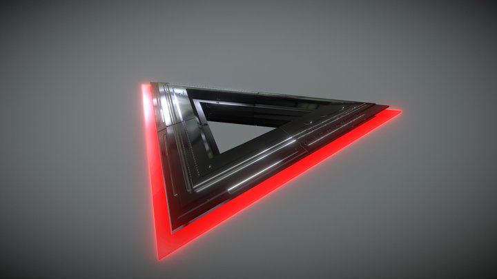 Tron Inspired Triangle 3D Model