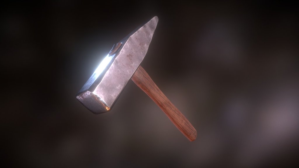 Smithing hammer - 3D model by Robert Allsopp (@robertallsopp) [77b34a1 ...