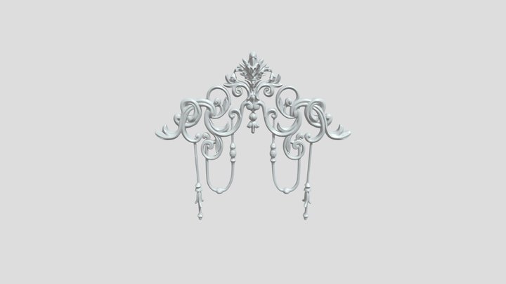 Ornate scrollwork wall applique