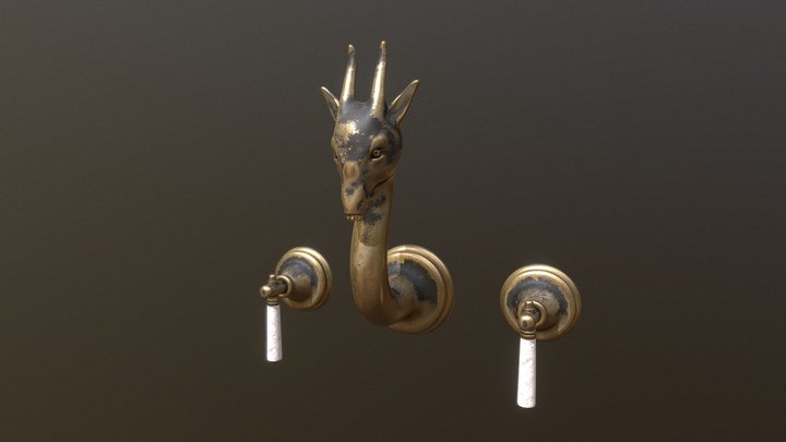 Giraffe Faucet 3D Model