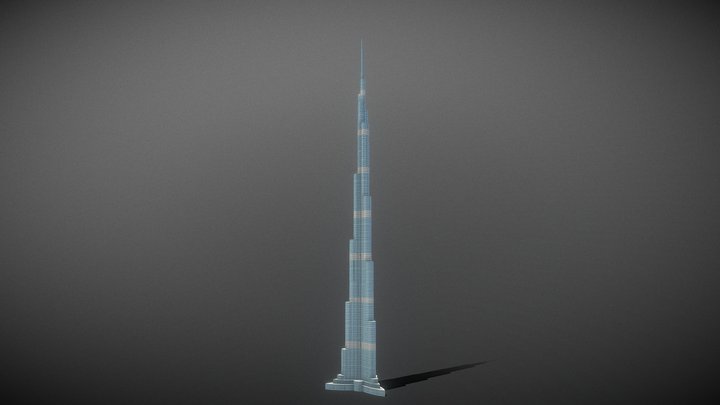 Burj khalifa dubai tower 3D Model