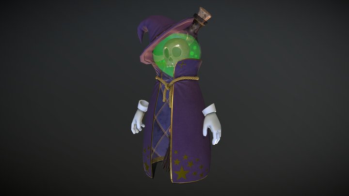 Skull Wizard 3D Model