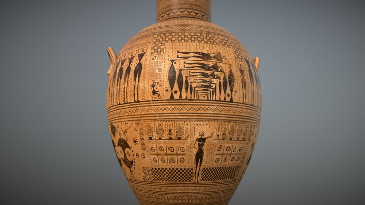 Greek Geometric Vase of 2020 3D Model