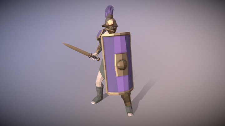 Low-Poly Murmillo 3D Model
