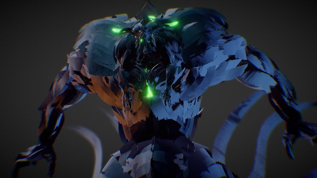 Tilt Brush Freestyle Sketch Giant Demon — Sketchfab embed 3D viewer