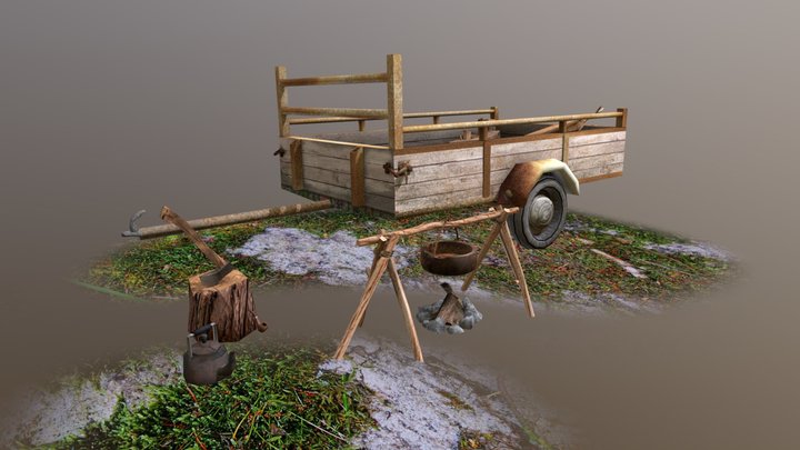 DAE 5 Finished Props - Forest Loner 3D Model