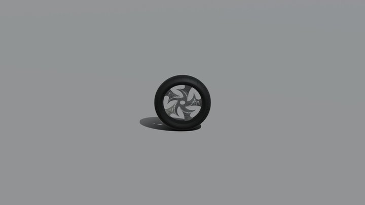 Custom Bike wheel 3D Model