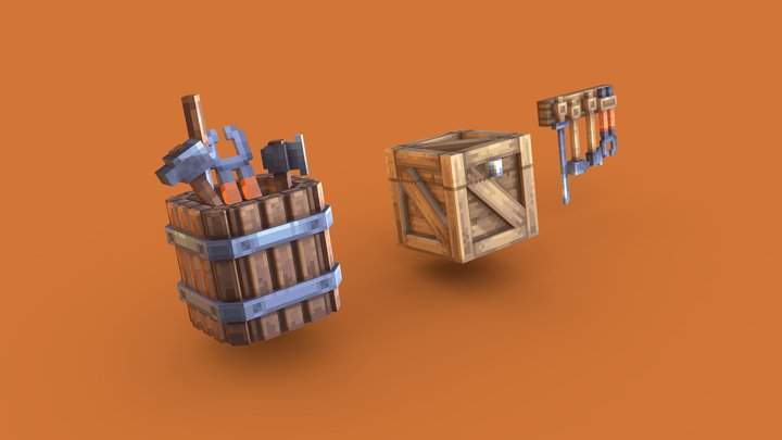 Minecraft - Tool props 3D Model