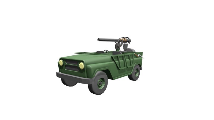 UAZ-469 Low Poly 3D Model