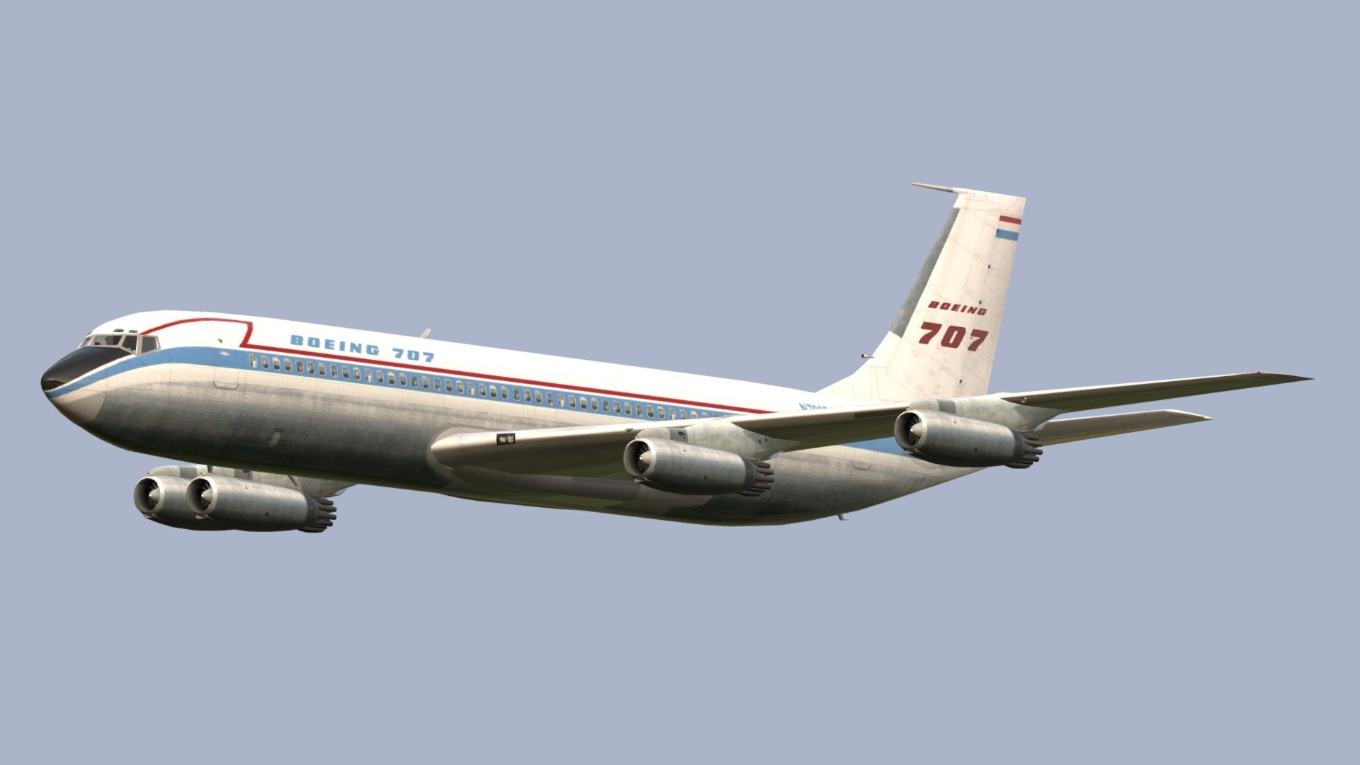 Boeing 707-120 - Download Free 3D model by OUTPISTON [77be9fd] - Sketchfab