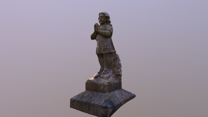 Statue in prayer Photorealistic 3D Model