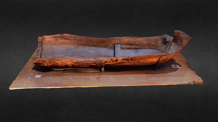 Log Boat - Loch Glashan 3D Model