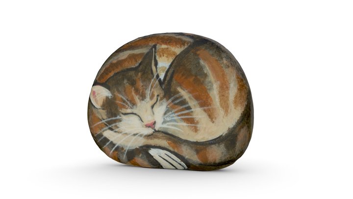Painted Cat Rock – Modèle 3D gratuit STL