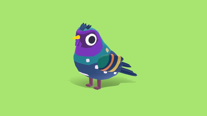 European Starling - Quirky Series 3D Model