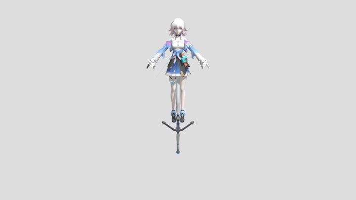 Honkai Star Rail: March7th and Weapon 3D Model