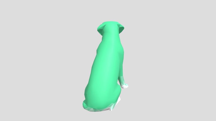 Labrador Low Poly 3D Model