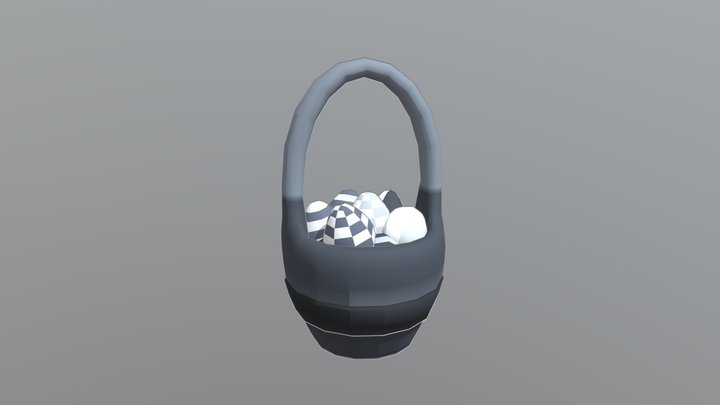 Basket And Egg (Vintage) – Free 3D Model STL