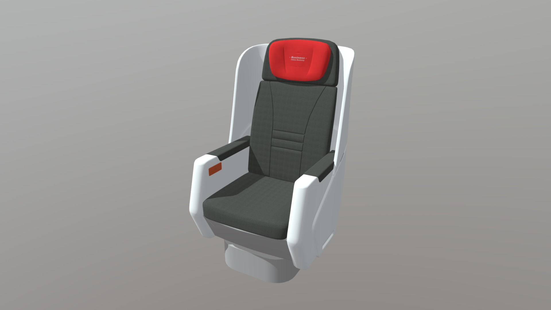 3D model Railway High Speed Railway Seats 01 - This is a 3D model of the Railway High Speed Railway Seats 01. The 3D model is about a chair with a red light.