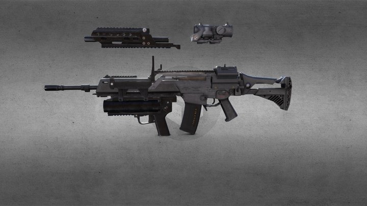 [Game-Ready] HK G36 model 3D Model